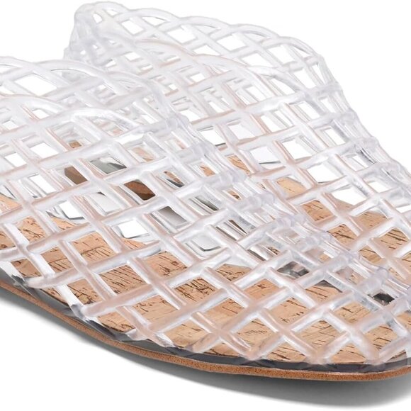 Jelly Flats Women Mesh Hollow Ballet Shoes Beach Sandals Rubber Sole - Picture 4 of 6